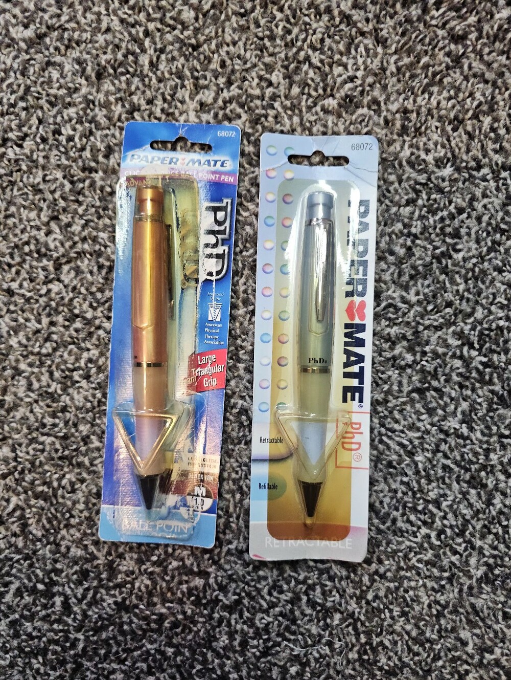2 Vintage Paper Mate PhD Retractable Ballpoint Pens